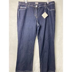 KangaROOS Women Denim Jeans Stretch  straight leg  Embroidered pockets size 20